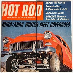 Hot Rod Magazine Cover as Drink Coasters NHRA/AHRA Winter Meet April 1967 NEW